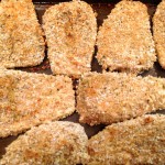 baked breaded eggplant slices