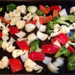 Roasted vegetables before oven