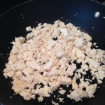 tofu scramble starting to turn golden